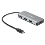 StarTech.com HB31C3ASDMB 3 prievadų USB-C &scaron;akotuvas su SD kortelių skaitytuvu, 3x USB-A, 10 Gbps, USB 3.1, maitinamas per magistralę, 25 cm kabelis, suderinamas su Thunderbolt 3
