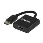 Unitek Y-5118DA adapteris i&scaron; DisplayPort į HDMI (M/F), 0,1 m, Full HD 1920x1200, juodos spalvos