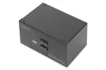 DIGITUS KVM jungiklis, 2 prievadai, dviejų ekranų, 4K, HDMI