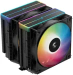 Oro au&scaron;intuvas DeepCool AG620 BK ARGB V2 &mdash; 120 mm dviejų ventiliatorių, 6 &scaron;ilumos vamzdeliai, LGA 1700/AM4/AM5, juodas