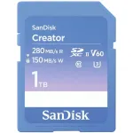 SanDisk Creator SD UHS-II atminties kortelė, 1TB, mėlyna, SDSDXEP-1T00-GNCIS