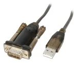 Lindy USB į RS-232 keitiklis Lite, pilka, permatoma, 1.5 m, USB-A, RS-232, ki&scaron;tukas-ki&scaron;tukas