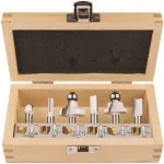 Makita - frezų rinkinys - plastikui, masyviai medienai - 6 vnt. (D-53540)
