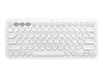 Logitech Multi-Device K380 - belaidė klaviatūra - Bluetooth 3.0 - voki&scaron;kas i&scaron;dėstymas - &scaron;viesiai balta