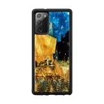 Apsauginis dėklas iKins Samsung Galaxy Note 20, juodas &bdquo;Cafe Terrace&ldquo;