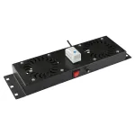 Rack aksesuaras Lanview RAF115BL-UK 1U 2 ventiliatoriai Juoda