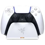 Razer RC21-01900100-R3U1 spartusis įkrovimo stovas PlayStation 5 DualSense žaidimų pulteliams, USB-C&ndash;USB-A laidas, baltas