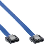 InLine SATA 6Gb/s laidas mažu ki&scaron;tuku 0,3 m su fiksatoriais