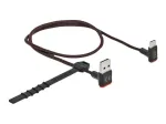 USB kabelis DeLOCK EASY-USB 2.0 Type-A ki&scaron;tukas į Type-C ki&scaron;tuką kampuotas 0,5 m juodas