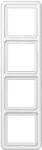 Sieninis jungiklių rėmelis JUNG CD 584 WW Baltas, duroplastas, bevaržtis, 81&times;294 mm