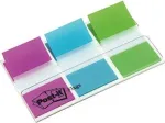 3M Post-it Index 680ROYEU žymekliai su ki&scaron;eniniu dozatoriumi, violetiniai, mėlyni, žali, 60 lapelių