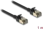 Tinklo kabelis DeLOCK RJ45 Cat.8.1 F/FTP Slim Pro 1m juodas