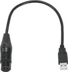 Garso kabelis Eurolite 51860118 0,4 m XLR moteri&scaron;kas USB vyri&scaron;kas juodas