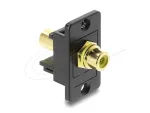 Keystone modulis DELOCK 91113 su RCA&ndash;RCA jungtimis, plok&scaron;čias, juodas/geltonas