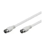 Wentronic Goobay SAT jungiamasis laidas, F-Quick, 100% ekranuotas, baltas, 2,5 m - F ki&scaron;tukas (Quick) F ki&scaron;tukas (Quick) (50748)