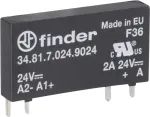 Finder kietojo kūno PCB relė, serija 34, 34.81.7.024.8240, apkrovos srovė 2 A, komutavimo įtampa 230 V/AC