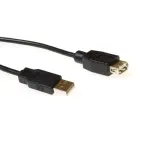 ACT USB 2.0 A ki&scaron;tukas - USB A lizdas juodas 1,80 m