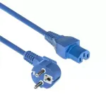 ACT Powercord tinklo laidas CEE 7/7 ki&scaron;tukas (kampuotas) - C15 mėlynas 1 m