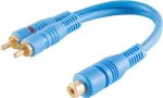 Audio kabelis RCA 2 x RCA ShiverPeaks BS40053 0,2 m mėlynas