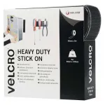 VELCRO Klettband Extra Stark Selbstklebend, Haken & Flausch 50mm x 5m Schwarz