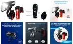 Dviračio žibintų rinkinys FISCHER FAHRRAD PLUS 100/130 LED juodas &mdash; priekinis 100 lm / galinis 130 lm