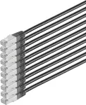 ShiverPeaks 75711-H0.5S-SET10 Cat.6 S/FTP PIMF be halogenų komutacinis kabelis, 0,5 m, juodas, 10 vnt. rinkinys
