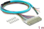 Skiemeninis &scaron;viesolaidinis kabelis DELOCK 12x LC-UPC Simplex iki 12 atvirų galų, 1 m