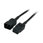 EFB-Elektronik IEC maitinimo ilginimo laidas C20 180&deg; - C19 180&deg;, juodas, 1,8 m, 3 x 1,50 mm&sup2;