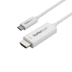 StarTech.com 1 m USB-C į HDMI laidas &ndash; 4K 60Hz USB Type C į HDMI 2.0 vaizdo adapterio laidas &ndash; suderinamas su Thunderbolt 3 &ndash; ne&scaron;iojamojo kompiuterio prijungimas prie HDMI monitoriaus / ekrano &ndash; DP 1.2 Alt Mode HBR2 &ndash; baltas