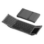 Inateck KB06101_STEEL GRAY belaidė klaviatūra RF Wireless + Bluetooth QWERTZ angli&scaron;ka juoda