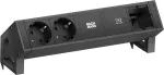 Bachmann DESK 2 Bachmann maitinimo juosta, 2x Schuko, 1x USB-C 30W, juoda