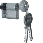 Hager WDA7172 Profilio puscilindras, 30/10 mm, nikeliuotas žalvaris, 2 raktai