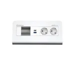 Kindermann CP desk&sup2; 80 4 lizdų 2x Power USB stalvir&scaron;io prijungimo panelė