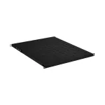 EFB Electronics 19 inch 0.5U fiksuota lentyna, reguliuojamas gylis 550-650 mm, apkrova 70 kg, RAL 9005 Jet Black