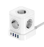 Newell GaN Power Cube 9w1 White Power Strip with USB Charger