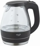 Virdulys Adler AD 1224, 2000 W, 1.5 L, stiklinis, juodas