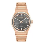 Vyri&scaron;kas laikrodis BOSS MAN 1514185 Quartz Analog 41mm juodas ciferblatas odinis dirželis