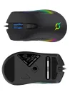 AQIRYS Phoenix laidinė RGB žaidimų pelė, 12000 DPI, juoda
