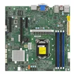 Supermicro X12SCZ-QF Micro ATX pagrindinė plok&scaron;tė, Intel C252, LGA 1200, DDR4, Dual Gigabit LAN, IPMI