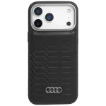 Audi GT Synthetic Leather MagSafe Case, skirtas iPhone 17 Pro Max, juoda
