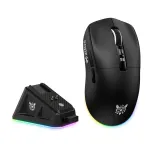 ONIKUMA DM07 RGB žaidimų pelė, laidinė ir belaidė 2,4G, PAW3311, 24000 DPI, 1000 Hz, 500 mAh, juoda