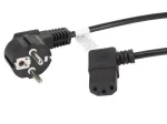 LANBERG CA-C13C-12CC-0030-BK 3 m kampinis Schuko į IEC C13 maitinimo laidas, H05VV-F 3G1.0, VDE, juodas