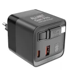 ALLNET 65W GaN USB-C PD sieninis įkroviklis su Quick Charge 3.0, 2x USB-C ir 1x USB-A