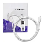 Qoltec USB 2.0 Type-C vyri&scaron;kas į Type-C vyri&scaron;ką laidas 2 m baltas