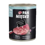 PAN MIĘSKO Kiauliena su &scaron;ernu &scaron;lapias &scaron;unų maistas 800g &ndash; be grūdų, pa&scaron;tetas suaugusiems &scaron;unims