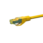 DSIT Cat.7 S/FTP PiMF tinklo kabelis, RJ45 ki&scaron;tukas į RJ45 ki&scaron;tuką, geltonas, 50 m (DC-77-500)