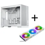 Phanteks XT M3 Mini korpusas su 3x D30 PWM D-RGB ventiliatoriais, baltas