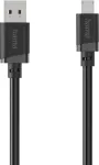 Hama USB-A &ndash; Micro-USB įkrovimo ir duomenų kabelis, 1 m, juodas 00201803
