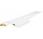 EXERTIS CONNECT Mini DisplayPort 1.1 į HDMI konverteris su USB garsu, DP male + USB male į HDMI female, juodas 127406