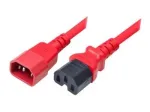 Exertis Connect IEC C14 į C15 maitinimo kabelis, raudonas, 1,8 m 808364